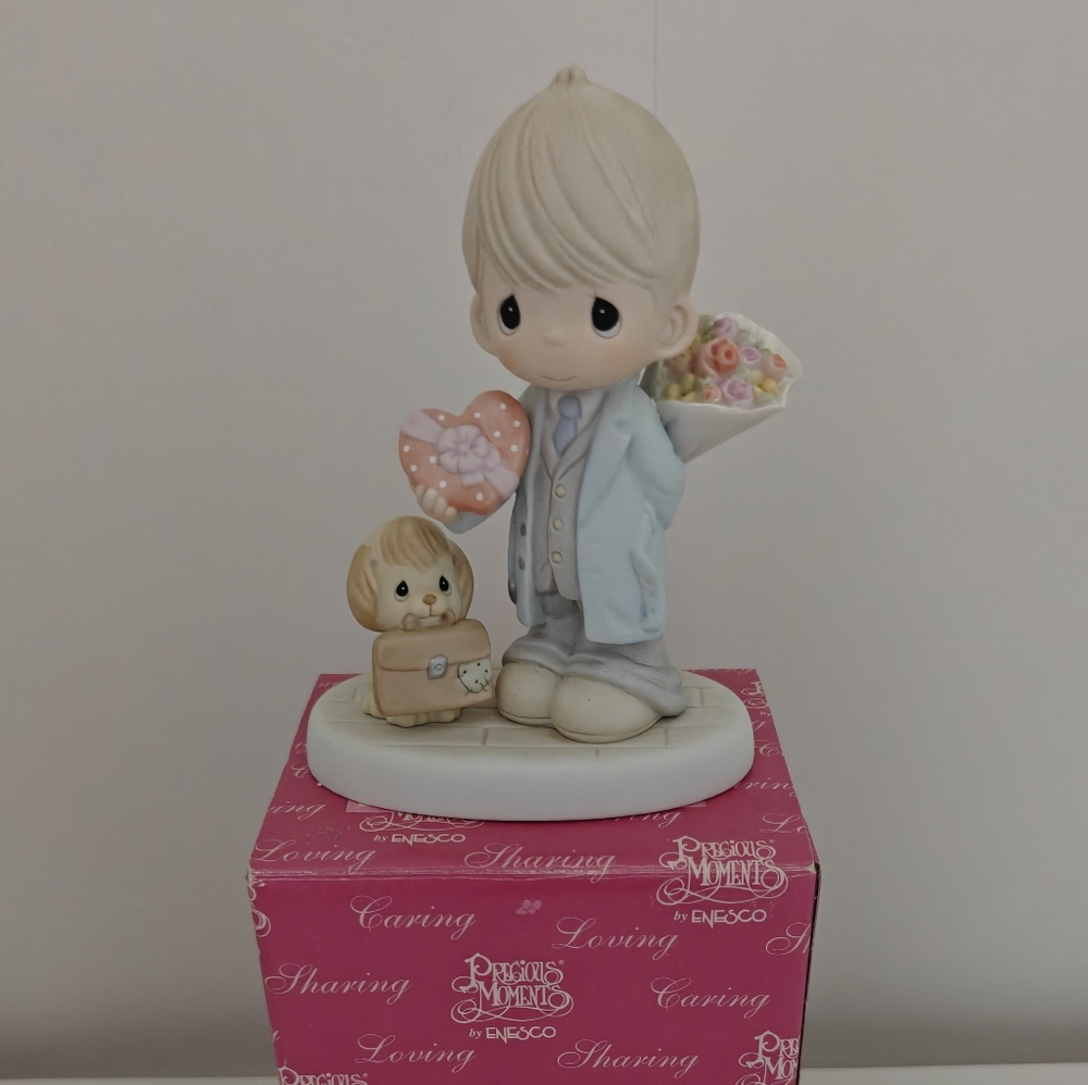 Precious Moments Figurine with Dog
